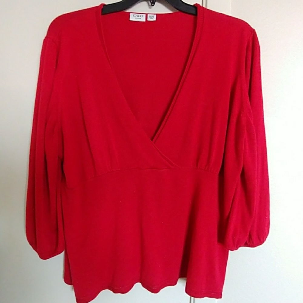DONATED Adorable Cato Woman Red Sweater Top 26/28
